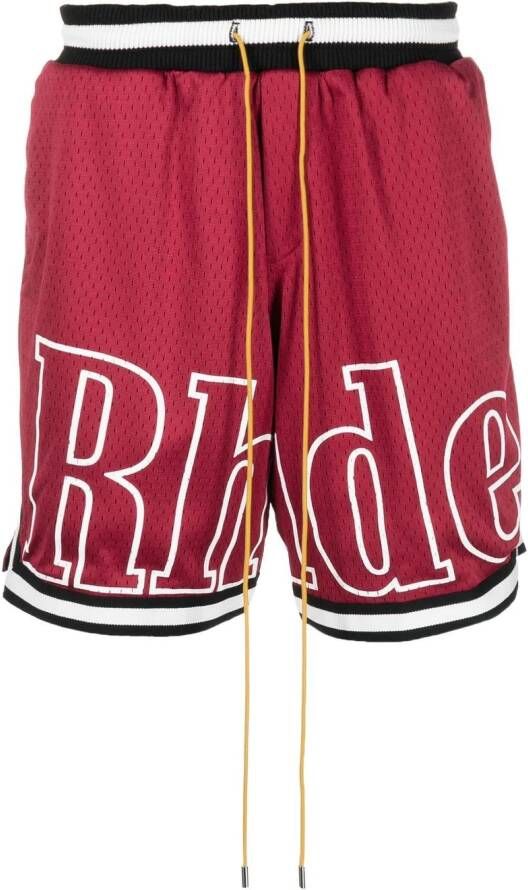 RHUDE Shorts met trekkoord Rood