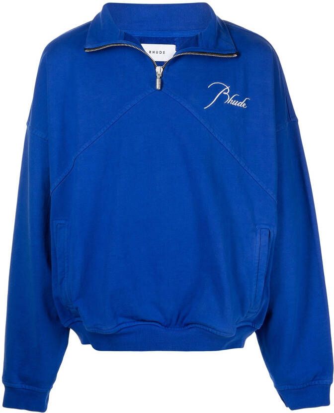 Rhude Sweater met geborduurd logo Blauw
