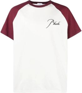 Rhude T-shirt met geborduurd logo Wit