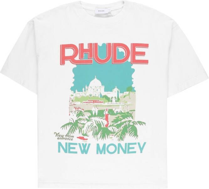 Rhude T-shirt met print Wit
