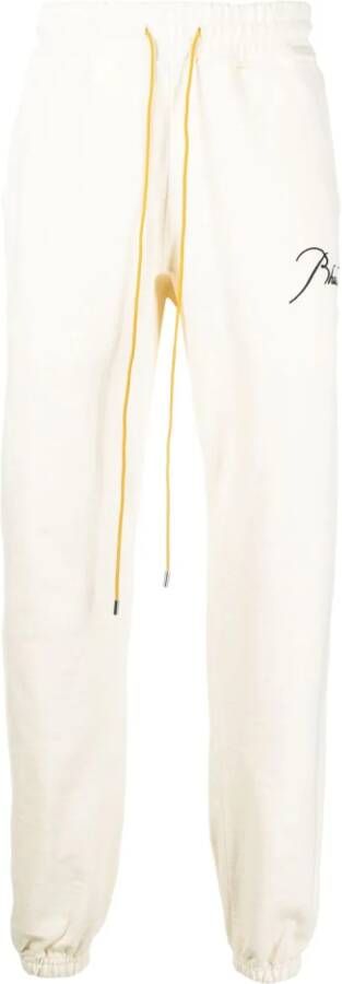 RHUDE Trainingsbroek met geborduurd logo Beige