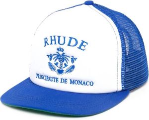 Rhude Truckerpet met logoprint Blauw