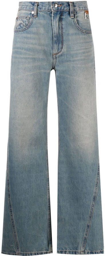 RHUDE Jeans met wijde pijpen Blauw