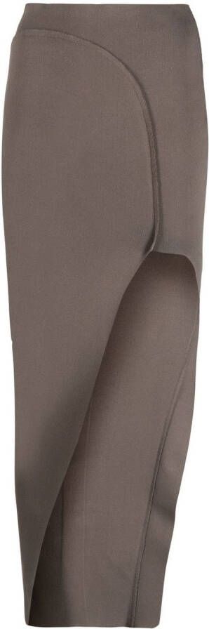Rick Owens Asymmetrische midi-rok Grijs