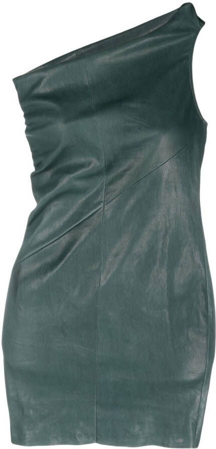 Rick Owens Asymmetrische mini-jurk Groen