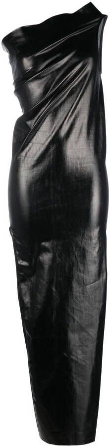 Rick Owens Asymmetrische avondjurk Zwart