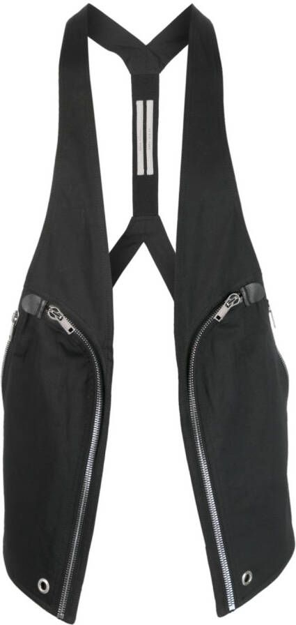 Rick Owens Gilet met ritszak Zwart