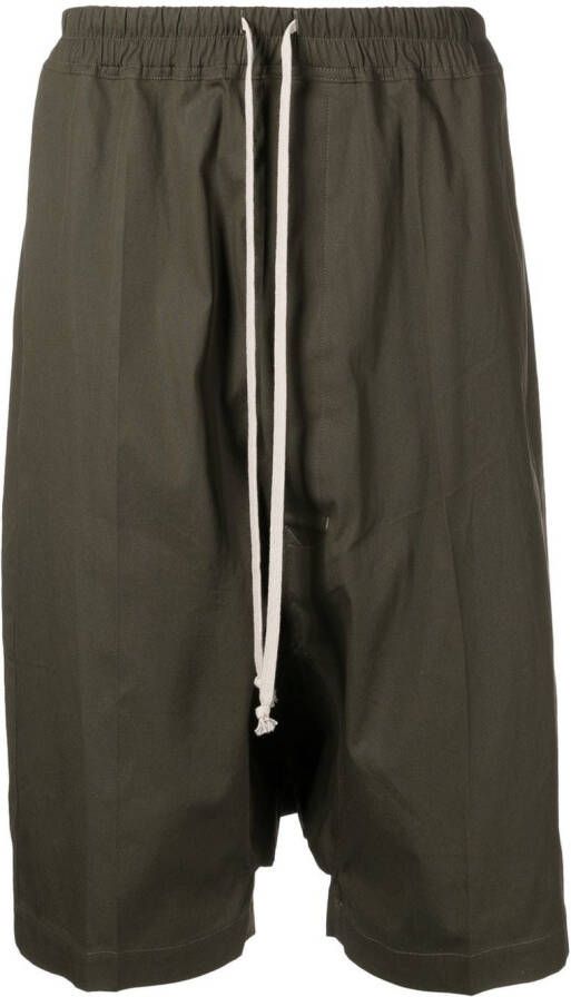 Rick Owens Bermuda shorts met verlaagd kruis Groen