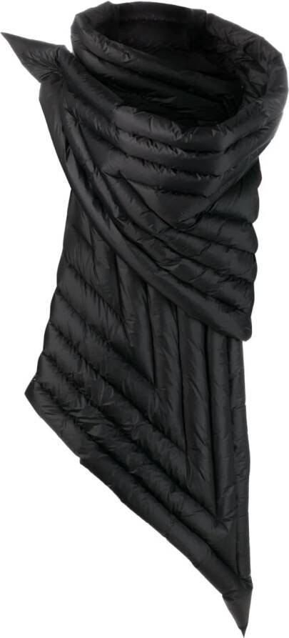 Rick Owens Bodywarmer met sjaal Zwart