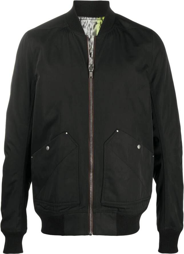 Rick Owens Bomberjack met abstracte print Zwart