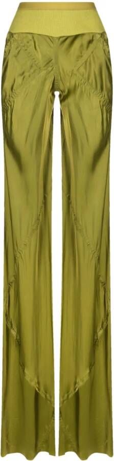 Rick Owens Broek met satijnen afwerking Groen