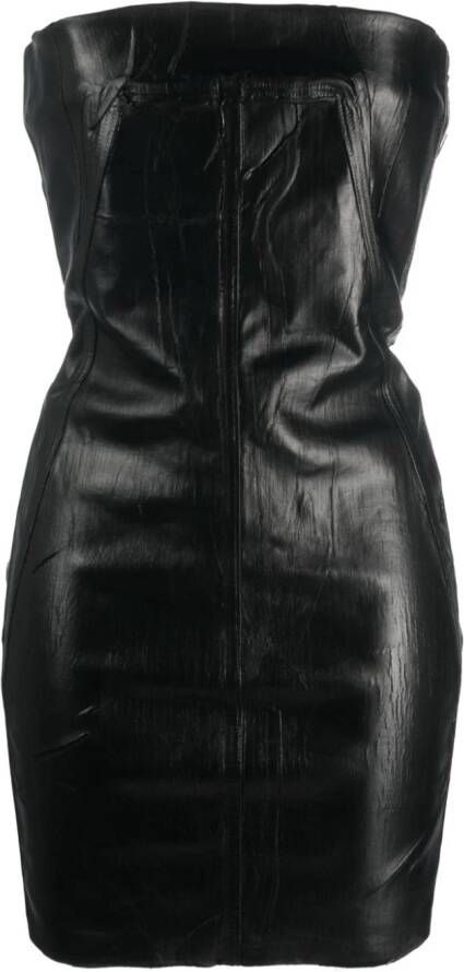 Rick Owens Strapless mini-jurk Zwart