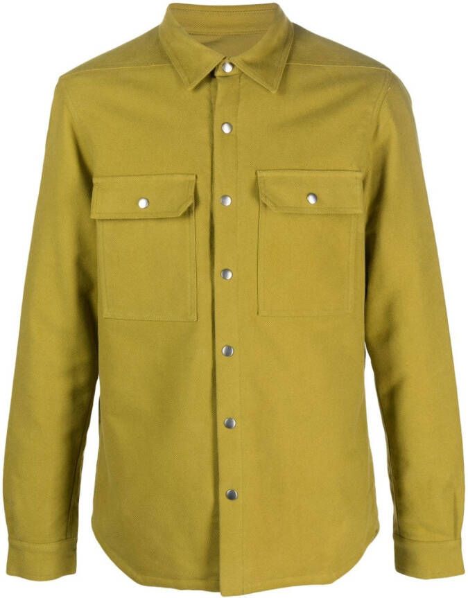 Rick Owens Button-up shirtjack Groen