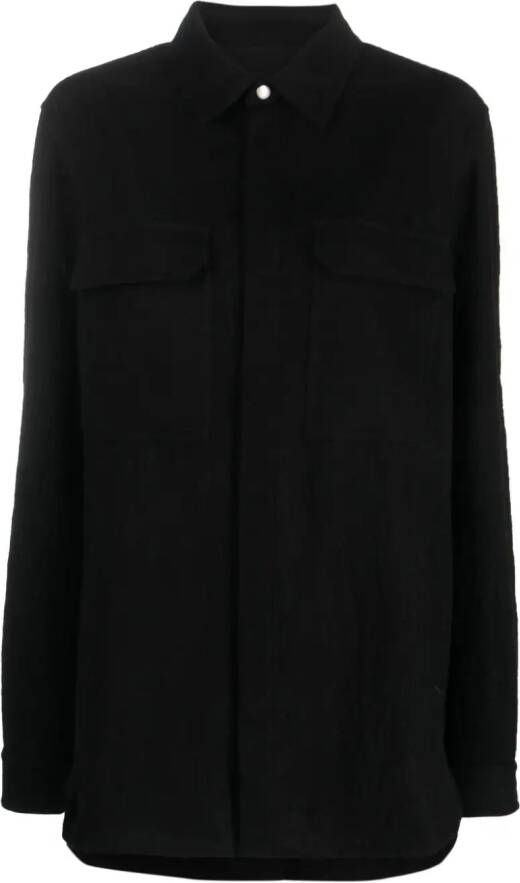 Rick Owens Button-up blouse Zwart