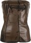 Rick Owens Top met gecoate afwerking Bruin - Thumbnail 1