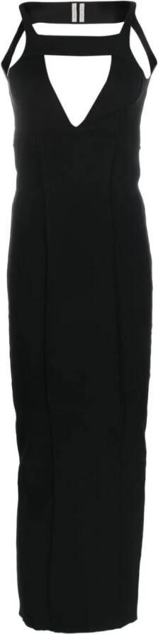 Rick Owens Mouwloze maxi-jurk Zwart