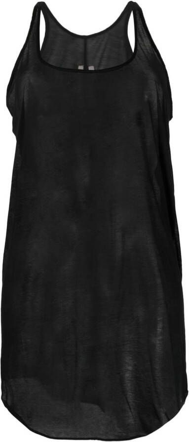 Rick Owens Doorzichtige tanktop Zwart