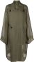 Rick Owens Doorzichtige trenchcoat Groen - Thumbnail 1