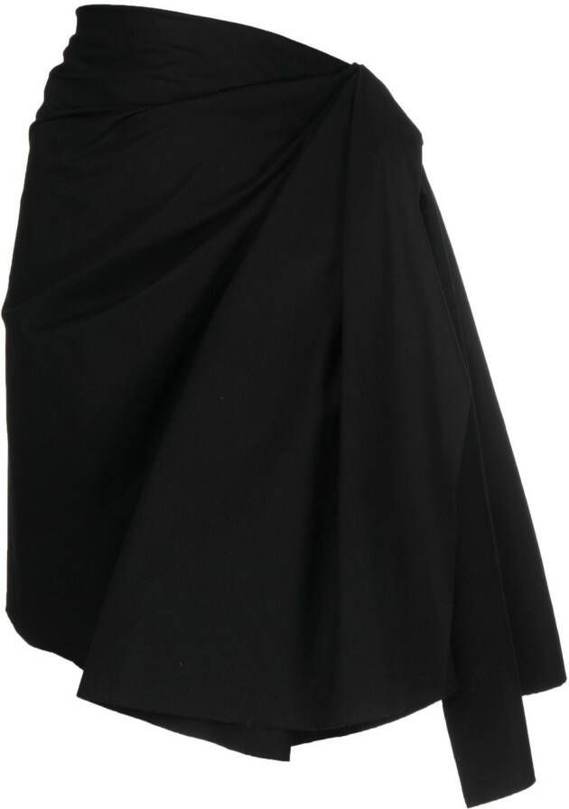Rick Owens Gedrapeerde mini-rok Zwart