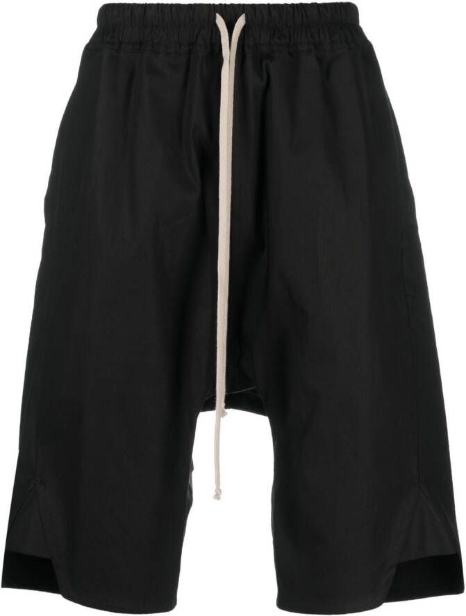 Rick Owens Shorts met trekkoordtaille Zwart