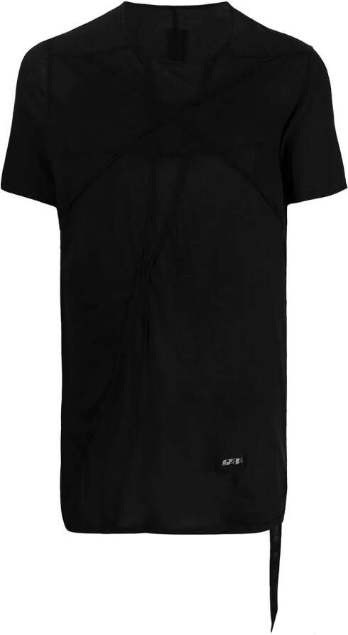 Rick Owens DRKSHDW Asymmetrisch T-shirt Zwart