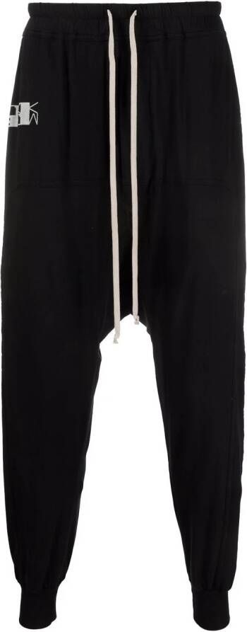 Rick Owens DRKSHDW Broek met verlaagd kruis Zwart