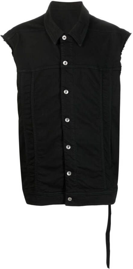 Rick Owens DRKSHDW Bodywarmer met knopen Zwart