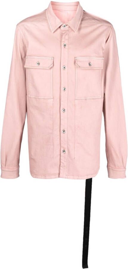 Rick Owens DRKSHDW Shirtjack van katoenblend Roze