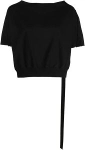 Rick Owens DRKSHDW Cropped T-shirt Zwart