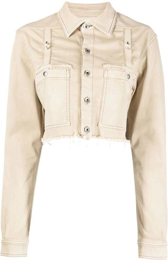Rick Owens Cropped shirtjack Beige