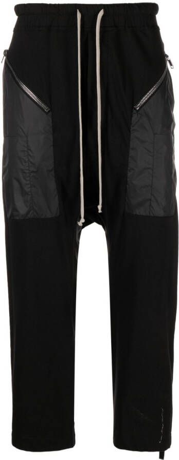 Rick Owens DRKSHDW Broek met verlaagd kruis Zwart