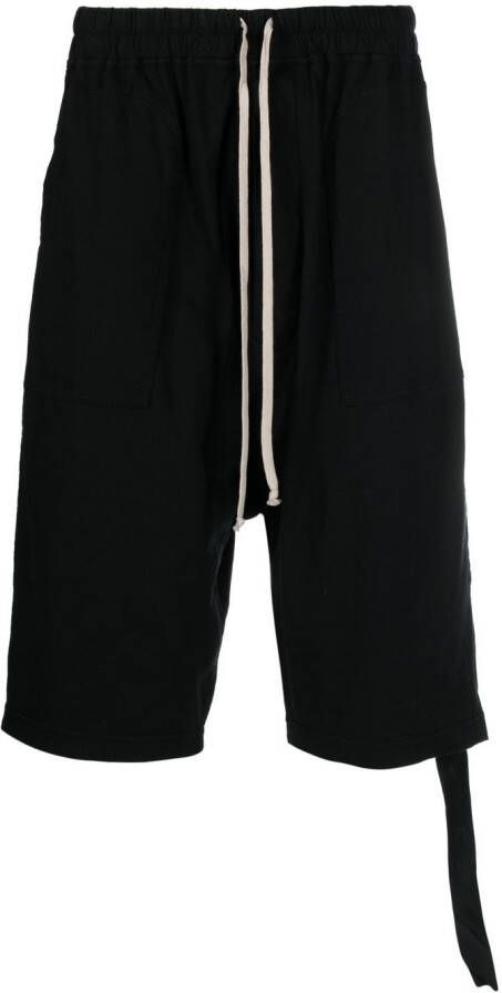 Rick Owens DRKSHDW Shorts met verlaagd kruis Zwart