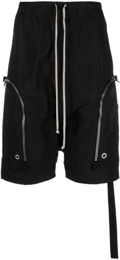 Rick Owens DRKSHDW Shorts met verlaagd kruis Zwart