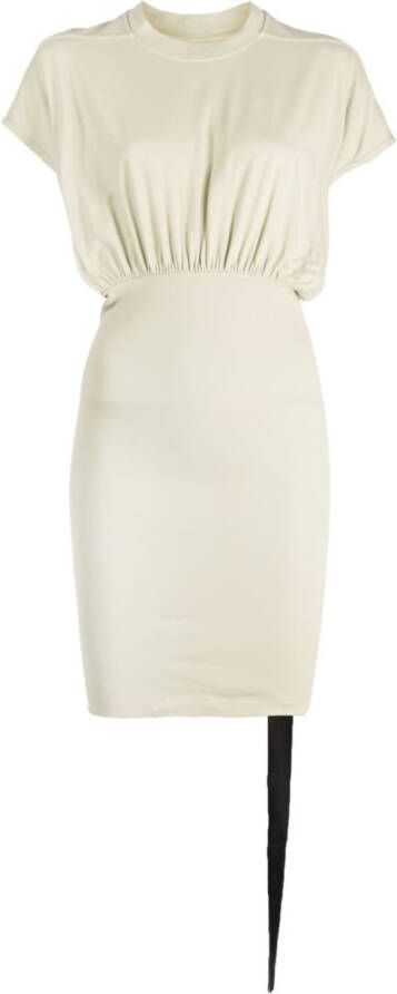 Rick Owens DRKSHDW Mini-jurk met gesmokt detail Beige