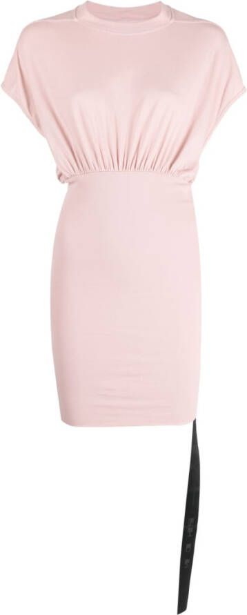 Rick Owens DRKSHDW Mini-jurk met gesmokt detail Roze