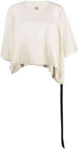 Rick Owens DRKSHDW Gedrapeerd T-shirt Beige