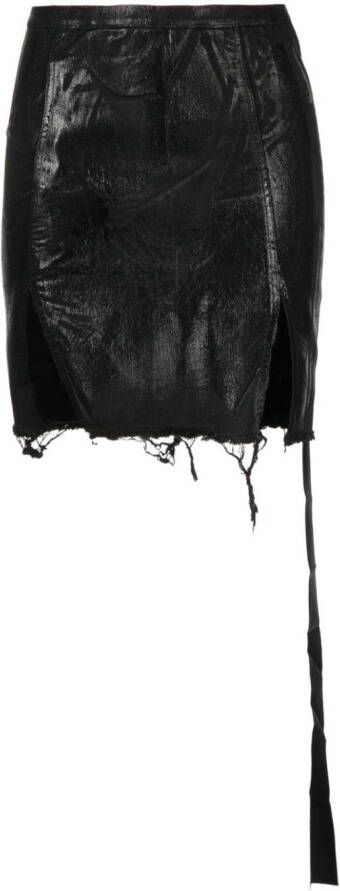 Rick Owens DRKSHDW Gerafelde blouse Zwart