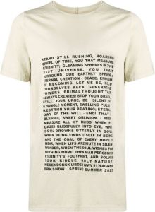 Rick Owens DRKSHDW T-shirt met print Beige