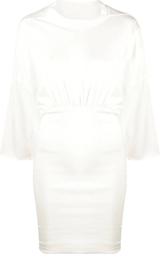 Rick Owens DRKSHDW Jurk met gesmockte taille Wit