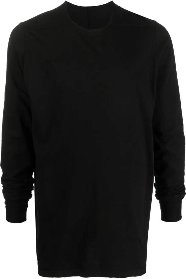 Rick Owens DRKSHDW Level long-sleeve cotton T-shirt Zwart