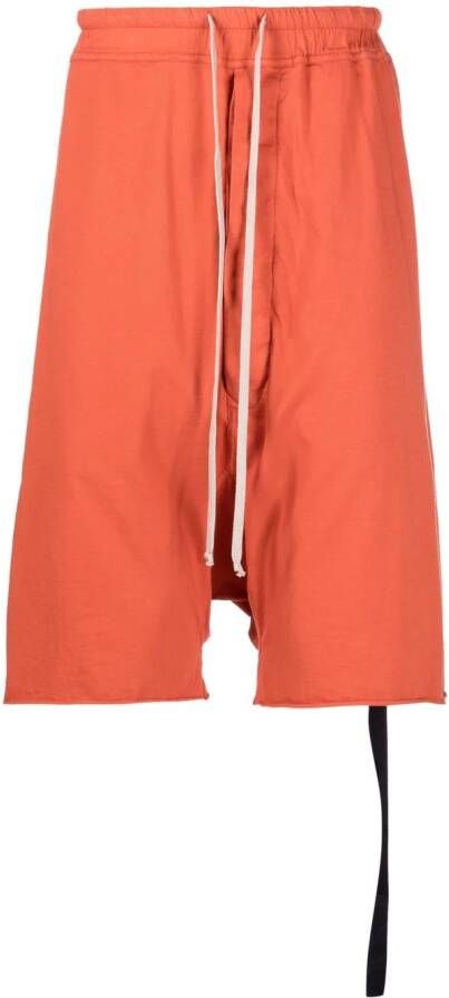 Rick Owens DRKSHDW Shorts met trekkoordtaille Oranje