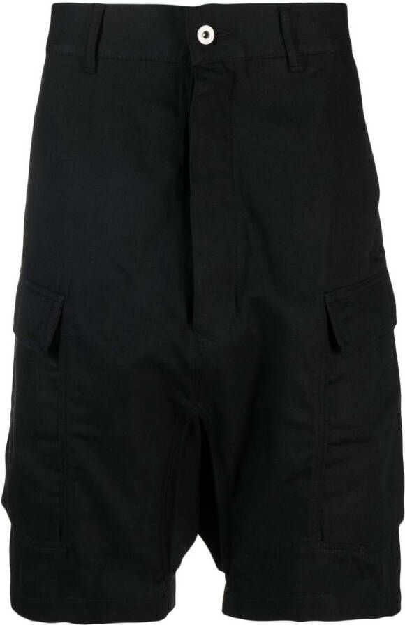 Rick Owens DRKSHDW Shorts met verlaagd kruis Zwart