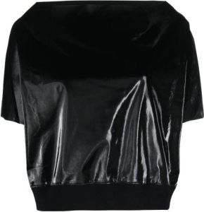 Rick Owens DRKSHDW T-shirt met boothals Zwart