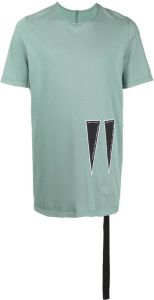 Rick Owens DRKSHDW T-shirt met tekst Groen
