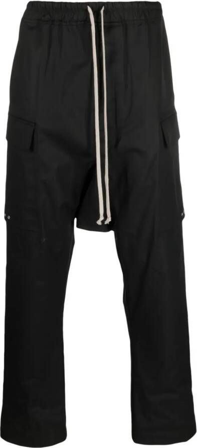 Rick Owens Broek met verlaagd kruis Zwart