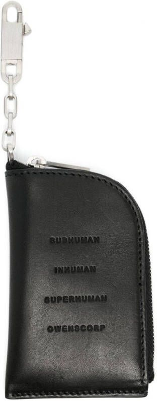 Rick Owens Portemonnee met reliëf Zwart