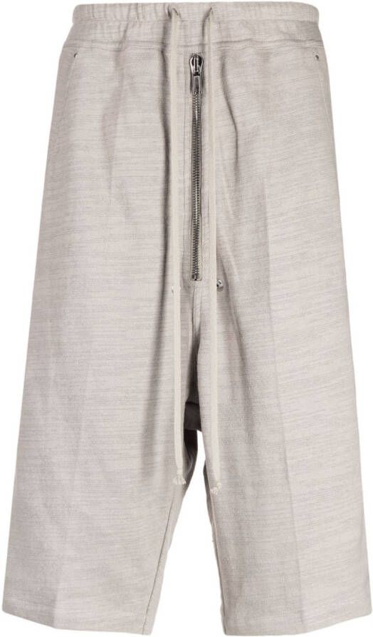 Rick Owens Shorts met verlaagd kruis Grijs