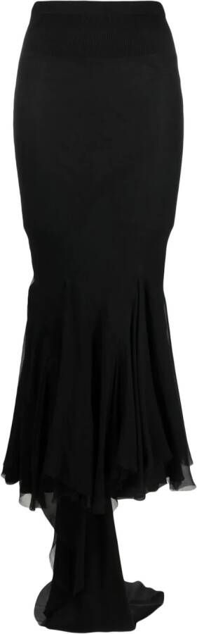 Rick Owens Flared rok Zwart