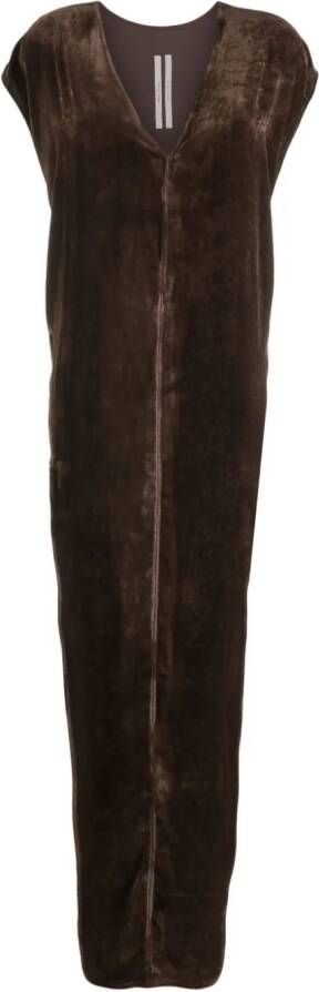 Rick Owens Fluwelen jurk Bruin