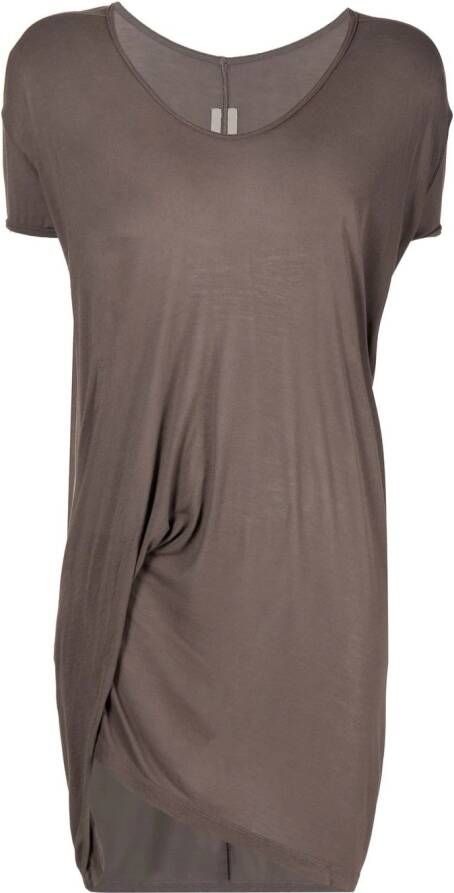 Rick Owens Gedrapeerd T-shirt Bruin